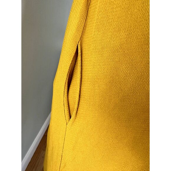 Maeve by Anthropologie Verdet Gold Swing Mini Dress 60s Boho Style size Small - Picture 6 of 8